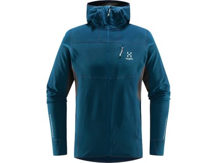 Mikina Haglöfs L.I.M Mid Comp Hood pánská (Velikost S, Barva modrá)