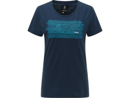 W Triko Haglöfs Trad Print dámské (Velikost XS, Barva šedá)