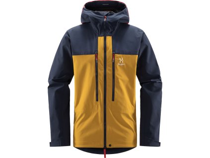 Bunda Haglöfs Roc Sight softshell pánská (Velikost S, Barva žlutá/modrá)