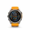 Fenix8 51 HR Titanium SparkOrange Front 0015 fenix8 wf 47 51mm sapphire bare