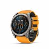 Fenix8 51 HR Titanium SparkOrange Front left 0015 fenix8 wf 47 51mm sapphire bare