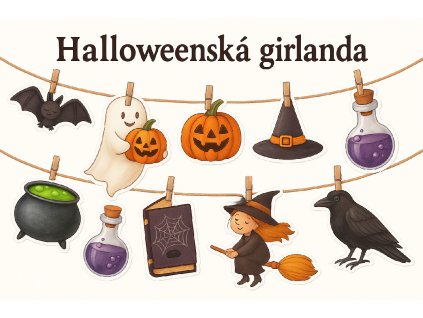 halloween girlanda nahled