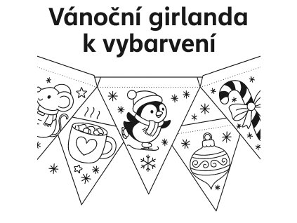 Vánoční girlanda k vybarvení (3)