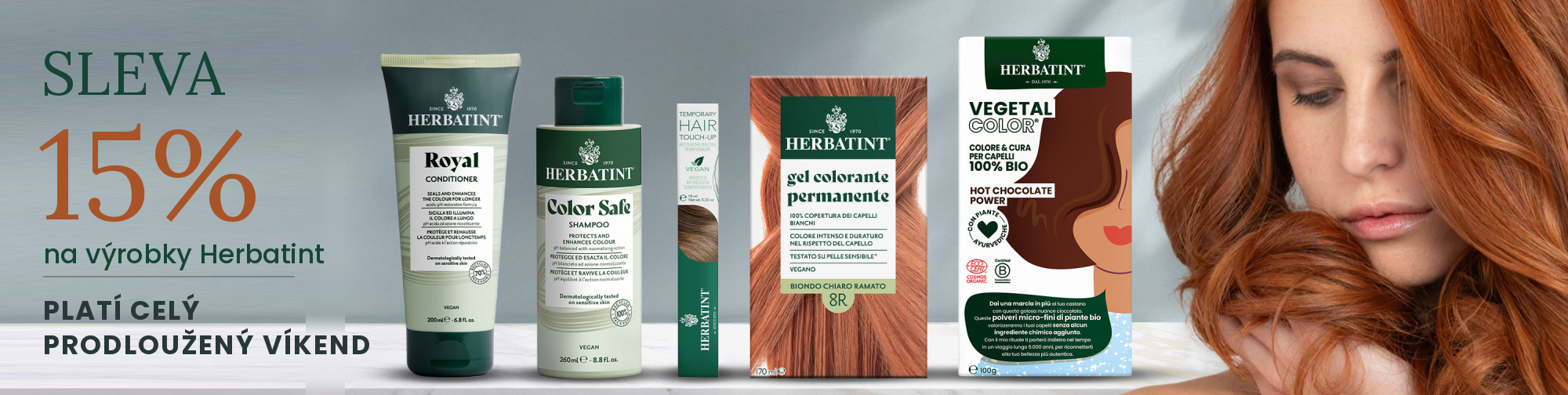 Sleva 15% na celý Herbatint v srpnu
