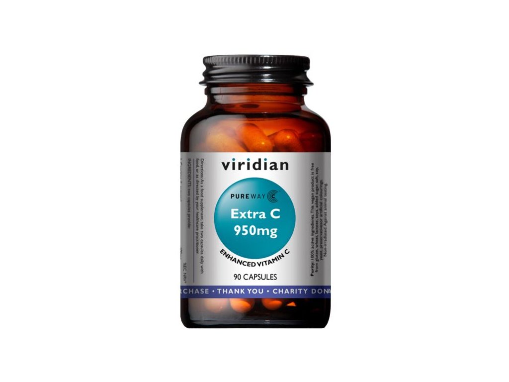Viridian Extra vitamin C 950mg, přírodní vitamin C