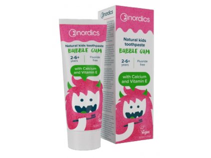 Nordics Přírodní zubní pasta pro děti s příchutí žvýkačky