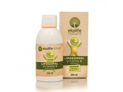 Ekolife Natura Liposomal Vitamin C 750mg, 250ml ananas (Lipozomální vitamín C)