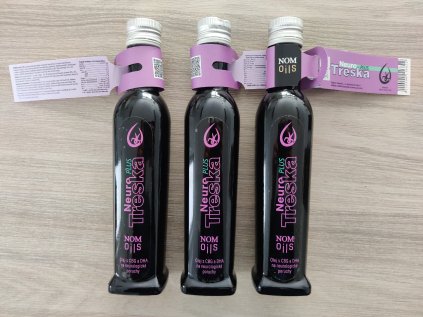 POŠKOZENÝ OBAL - Nom Oils Neuro treska PLUS+ - Olej z tresčích jater, tuňáka, konopí s antioxidanty 240 ml