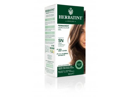 POŠKOZENÝ OBAL - Herbatint permanentní barva na vlasy světlý kaštan 5N
