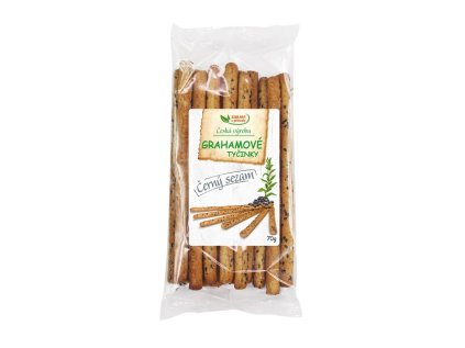 Grahamové celozrnné tyčinky - černý sezam, 70g