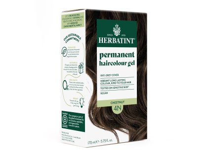 NOVÝ Herbatint 4N permanentní barva na vlasy kaštan