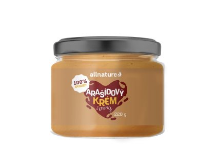 Allnature Arašídový krém jemný, 220 g Peanut butter smooth