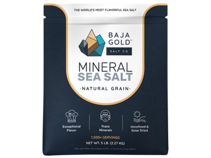 Baja Gold Mineral Sea Salt - přirozeně hrubozrnná minerální mořská sůl, 2,27g