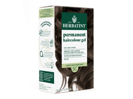 NOVÝ Herbatint 5C permanentní barva na vlasy světlý popelavý kaštan