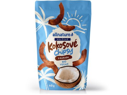 Allnature Kokosové chipsy s kakaem 40 g