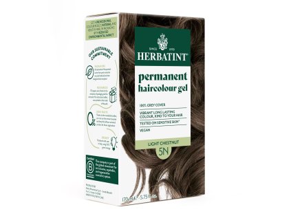 NOVÝ Herbatint 5N permanentní barva na vlasy světlý kaštan