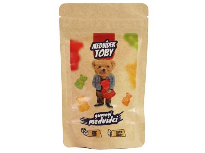 Hugo Medvídek Toby bez cukru se stévií VEGAN 41,5g gumoví medvídci bez cukru