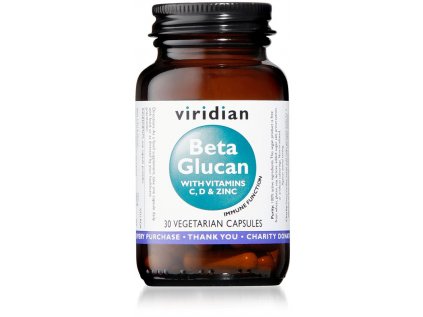 Viridian Beta glukan, 30 kapslí