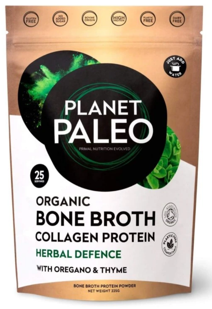 Planet Paleo sušený vývar a protein bylinky, 225g