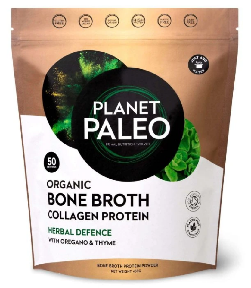 Planet Paleo sušený vývar a protein bylinky, 450g