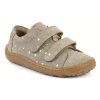 Froddo dětská barefoot bota nízká béžová s hvězdičkami