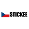 Samolepka se jménem a vlajkou STICKEE - Horizontal