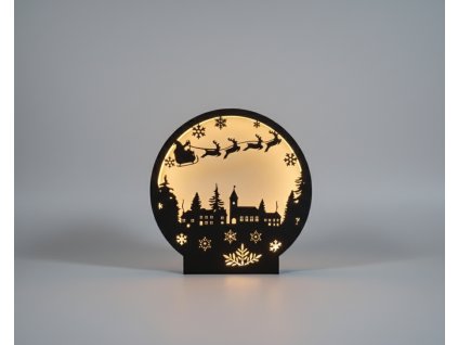SANTA NAD MESTOM - VIANOČNÁ LED LAMPA