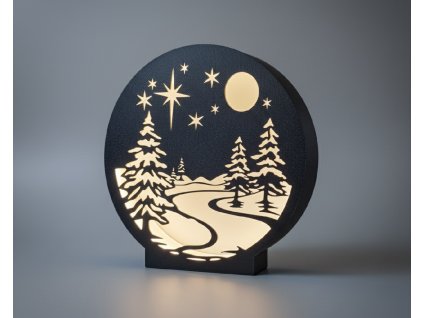 Zasnežená krajina - VIANOČNÁ LED LAMPA