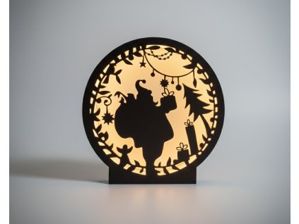 SANTA S DARČEKMI - VIANOČNÁ LED LAMPA