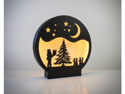 Santa s darčekom - VIANOČNÁ LED LAMPA