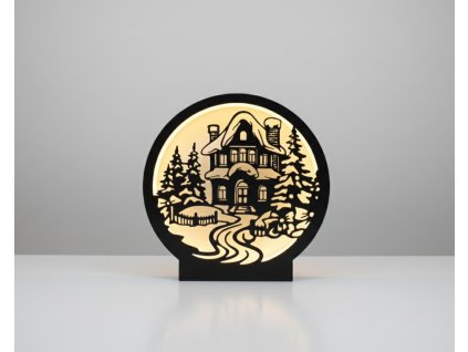 ZASNEŽENÁ CHATKA - VIANOČNÁ LED LAMPA
