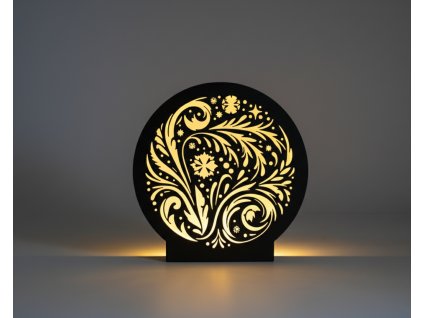Zimný ornament s vločkami - Vianočná LED lampa