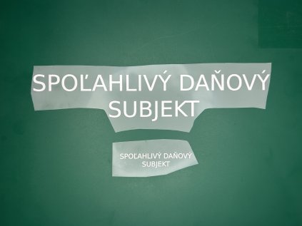 spolahlivy dan subjekt male velke