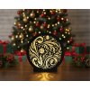 Zimný ornament s vločkami - Vianočná LED lampa