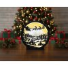 Santa nad zasneženou dedinou -  Vianočná LED lampa