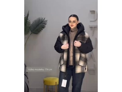 Bunda „LARA“ – kostkovaný vzor