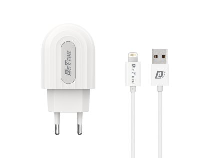 detech univerzalni adapter s lighting kabelem 1m bily