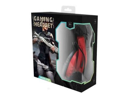 dratovy headset p30 s mikrofonem cervena