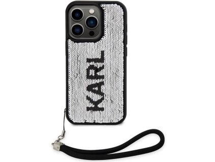 karl lagerfeld sequins reversible zadni kryt pro iphone 13 pro black silver