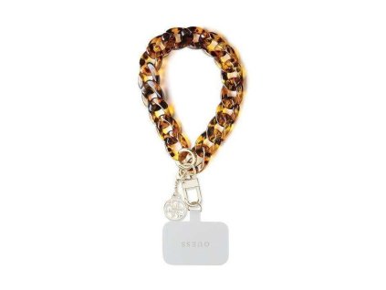 guess wrist chain 4g charm strap acetate acrylic