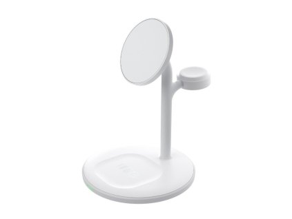 green cell nabijecka stojanek 3v1 pro apple magsafe bila