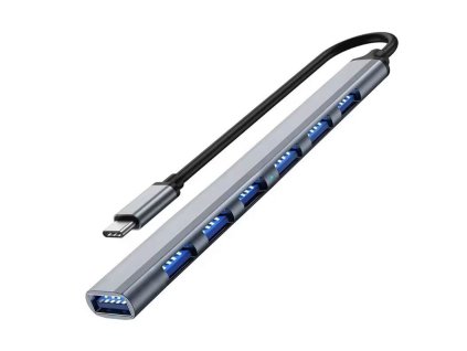 detech usb c hub s 7 porty usb 30 seda