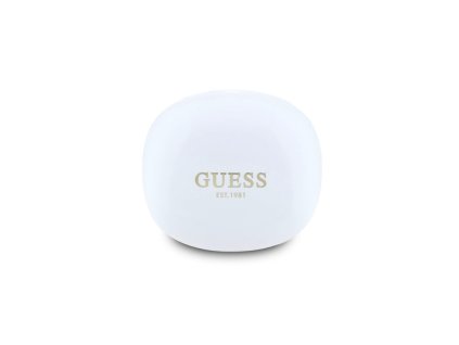 guess glossy classic logo tws bezdratova sluchatka bila
