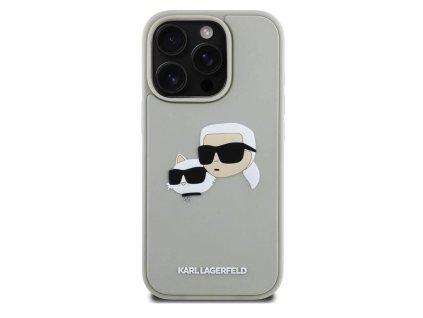 karl lagerfeld 3d rubber double heads zadni kryt pro iphone 16 pro bezova