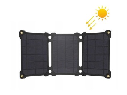 solarni prenosna nabijecka rozkladaci panel allpowers 21w cerna
