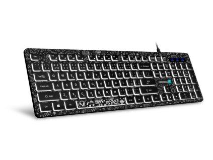 connect it doodle kancelarska dratova bile podsvicena usb klavesnice cz sk cerna