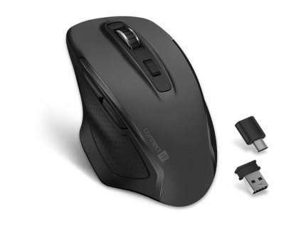 connect it dual smartswitch bezdratova mys usb a c 1x aa baterie seda