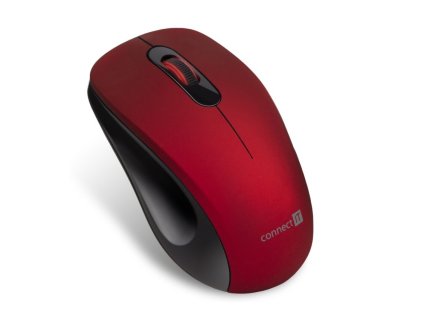 connect it mute bezdratova opticka ticha mys usb 1x aa baterie cervena