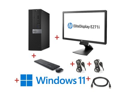 komfortni pc sestava dell optiplex 7050 sff intel core i5 8 gb ram 256 gb ssd windows 11 prof 27 monitor