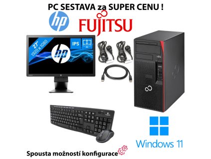 pc sestava fujitsu p758 intel core i5 8 gb ram 256 gb ssd windows 11 27 ips monitor